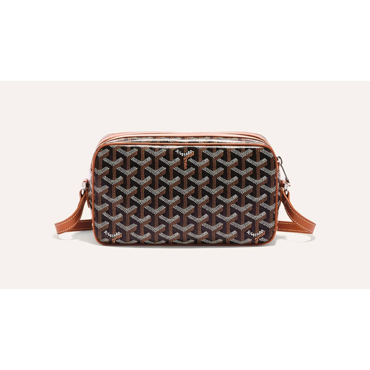 Goyard Cap-Vert PM Black Tan Crossbody Bag