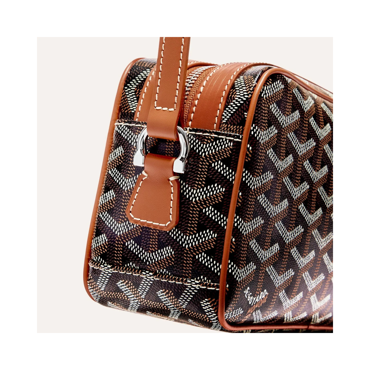 Goyard Cap-Vert PM Black Tan Crossbody Bag