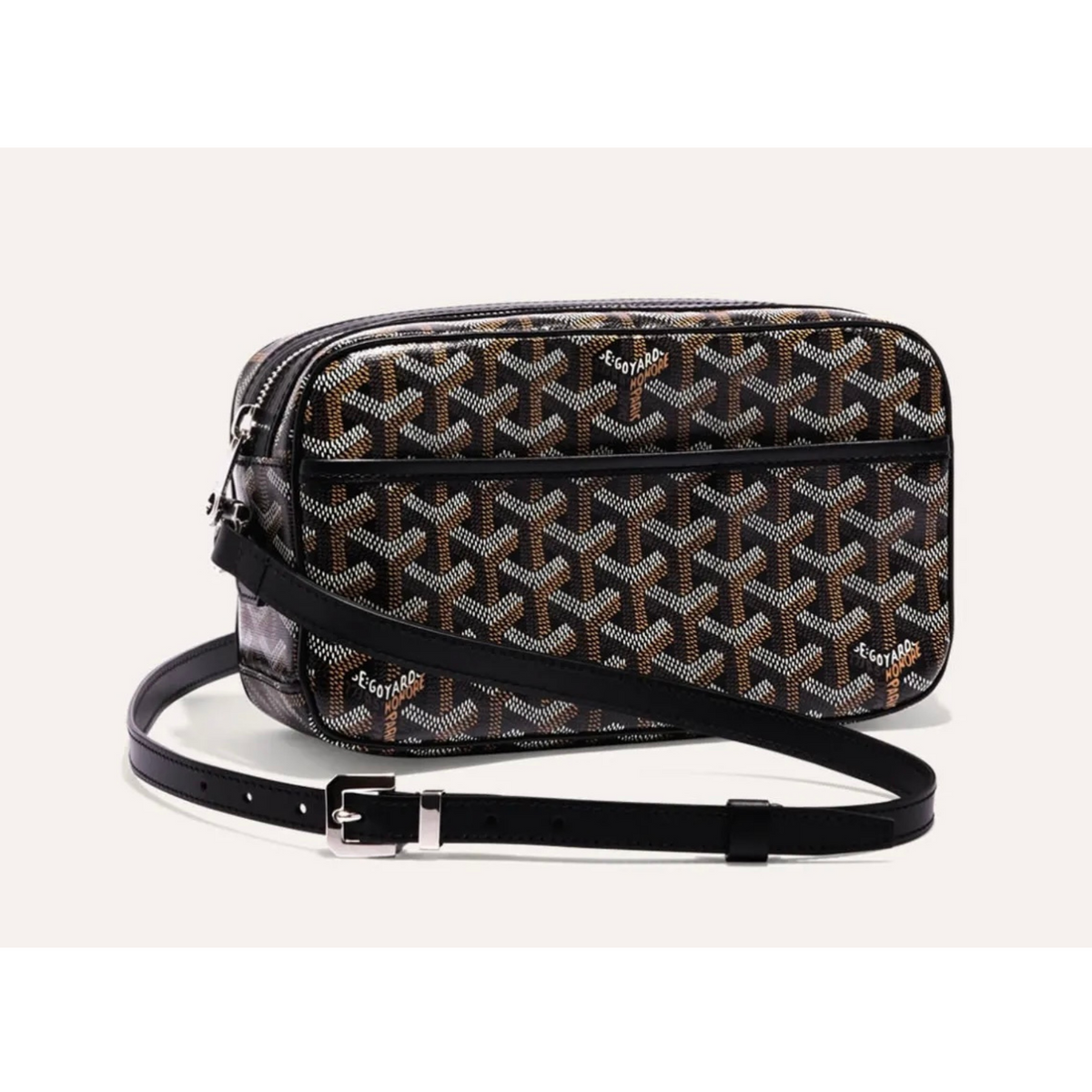 Goyard Cap-Vert PM Classic Black Tan Crossbody Bag