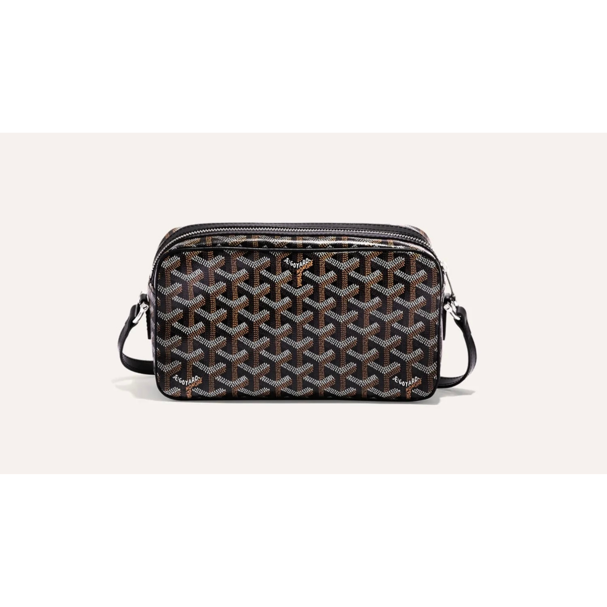 Goyard Cap-Vert PM Classic Black Tan Crossbody Bag