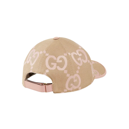 Gucci Jumbo GG Canvas Baseball Cap Camel Pink