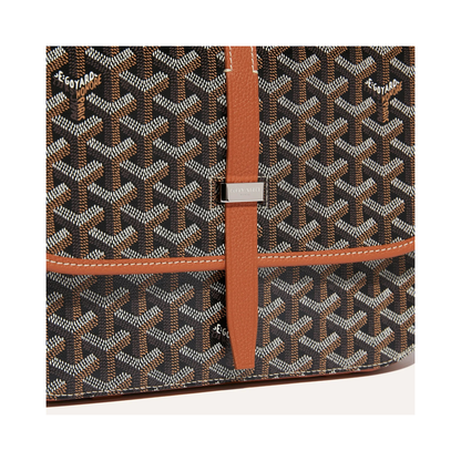 Goyard Belvedere PM Black Tan Crossbody Bag