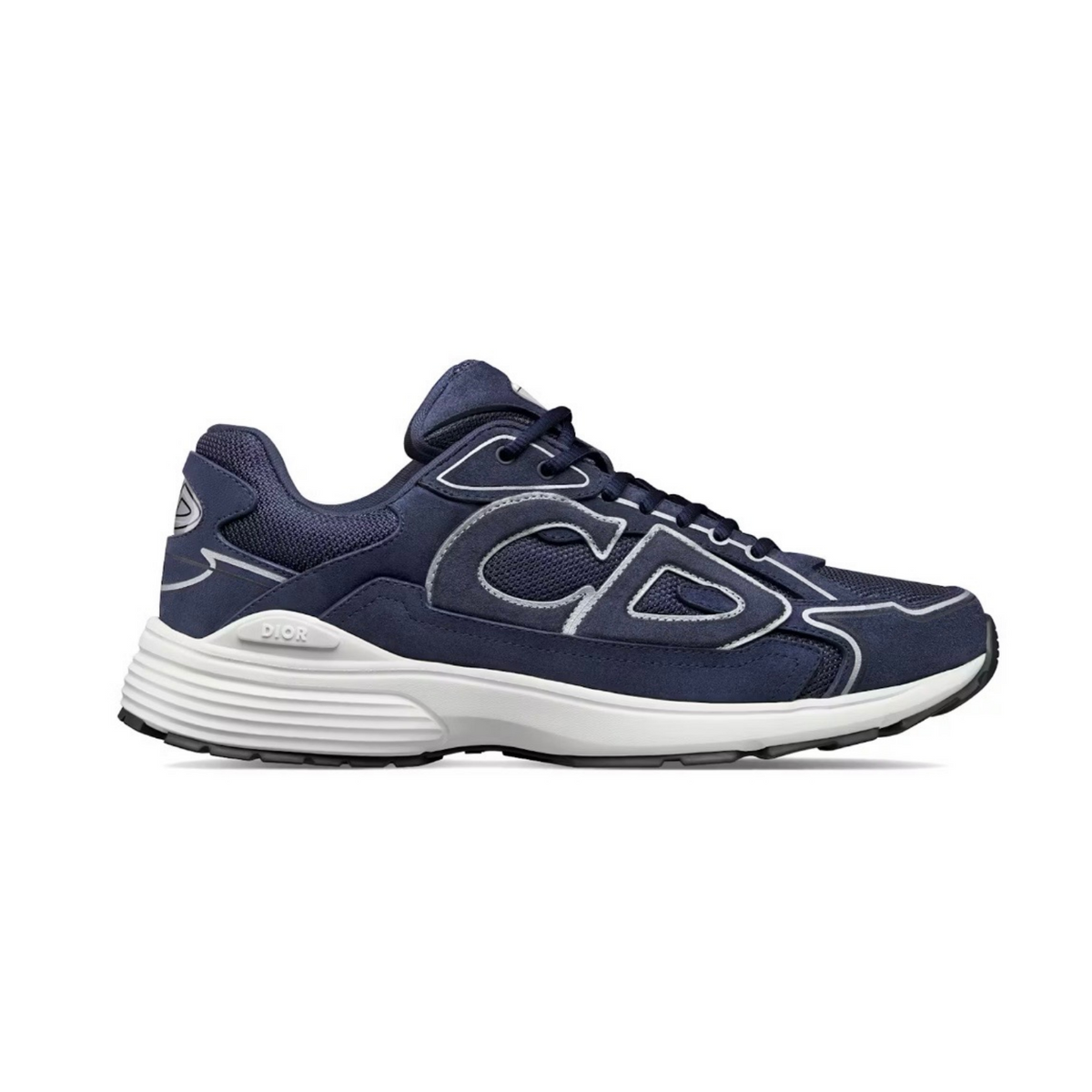 Dior B30 Navy Blue White Suede Mesh Sneakers
