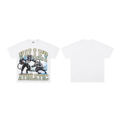 Valeforever Vale T Shirts Hotfix rhinestones Cotton Short Sleeves