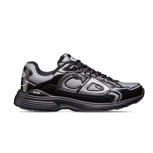 Dior B30 Black Grey Mesh Leather Sneakers