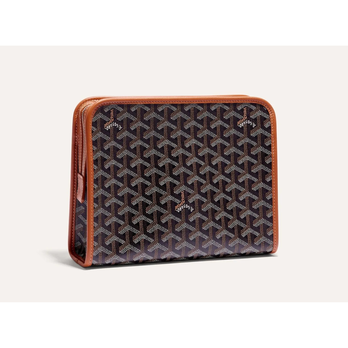 Goyard Joubert Pouch MM Black Tan Clutch