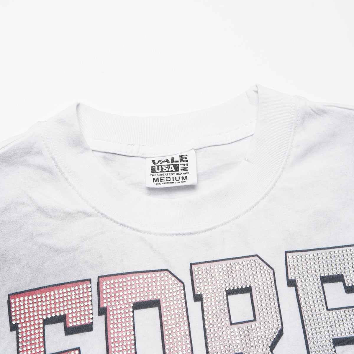 Valeforever Vale T Shirts Hotfix rhinestones Short Sleeves