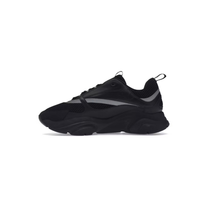 Dior B22 Triple Black Mesh Leather Sneakers
