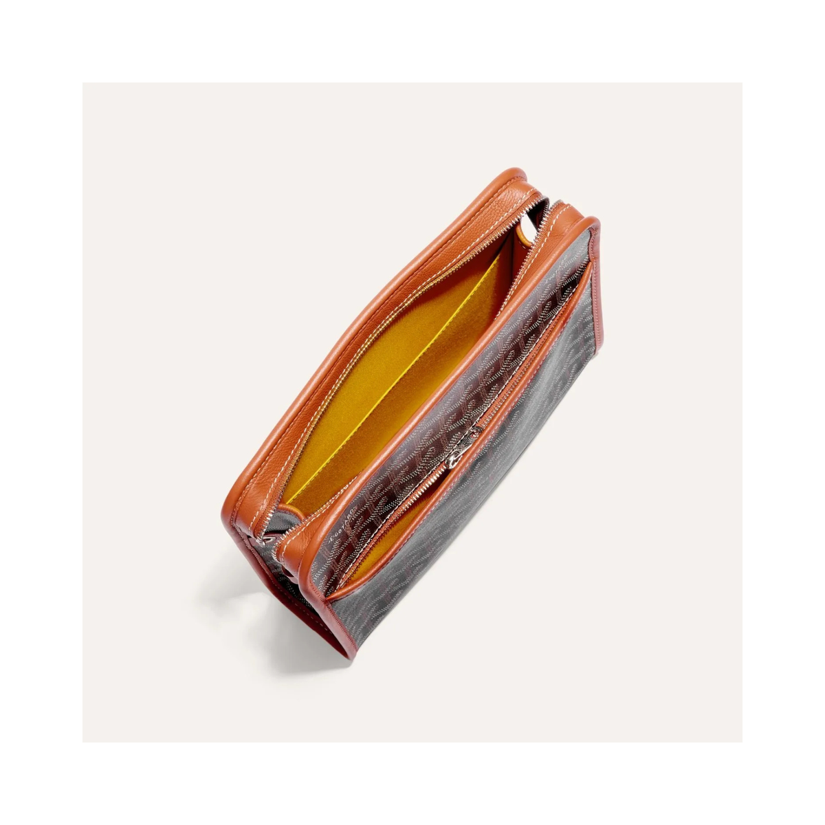 Goyard Joubert Pouch MM Black Tan Clutch