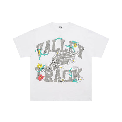 Valeforever Vale T Shirts Hotfix rhinestones Short Sleeves
