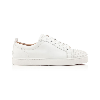 Christian Louboutin Spikes Triple White Sneakers