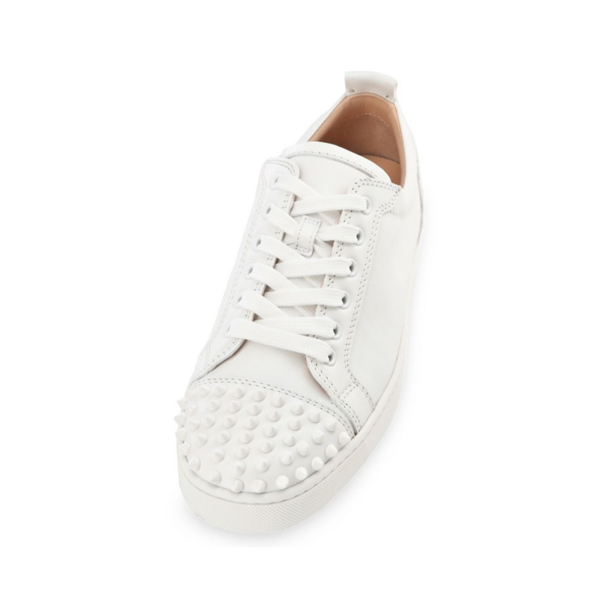 Christian Louboutin Spikes Triple White Sneakers