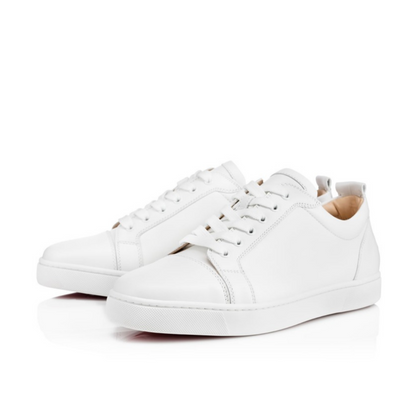 Christian Louboutin Louis Junior White Leather Sneakers