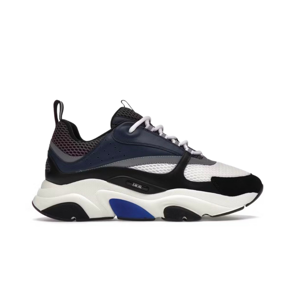 Dior B22 Navy Black Mesh Suede Sneakers