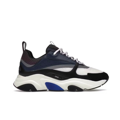 Dior B22 Navy Black Mesh Suede Sneakers