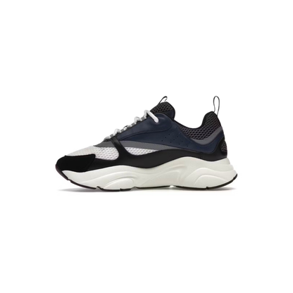 Dior B22 Navy Black Mesh Suede Sneakers