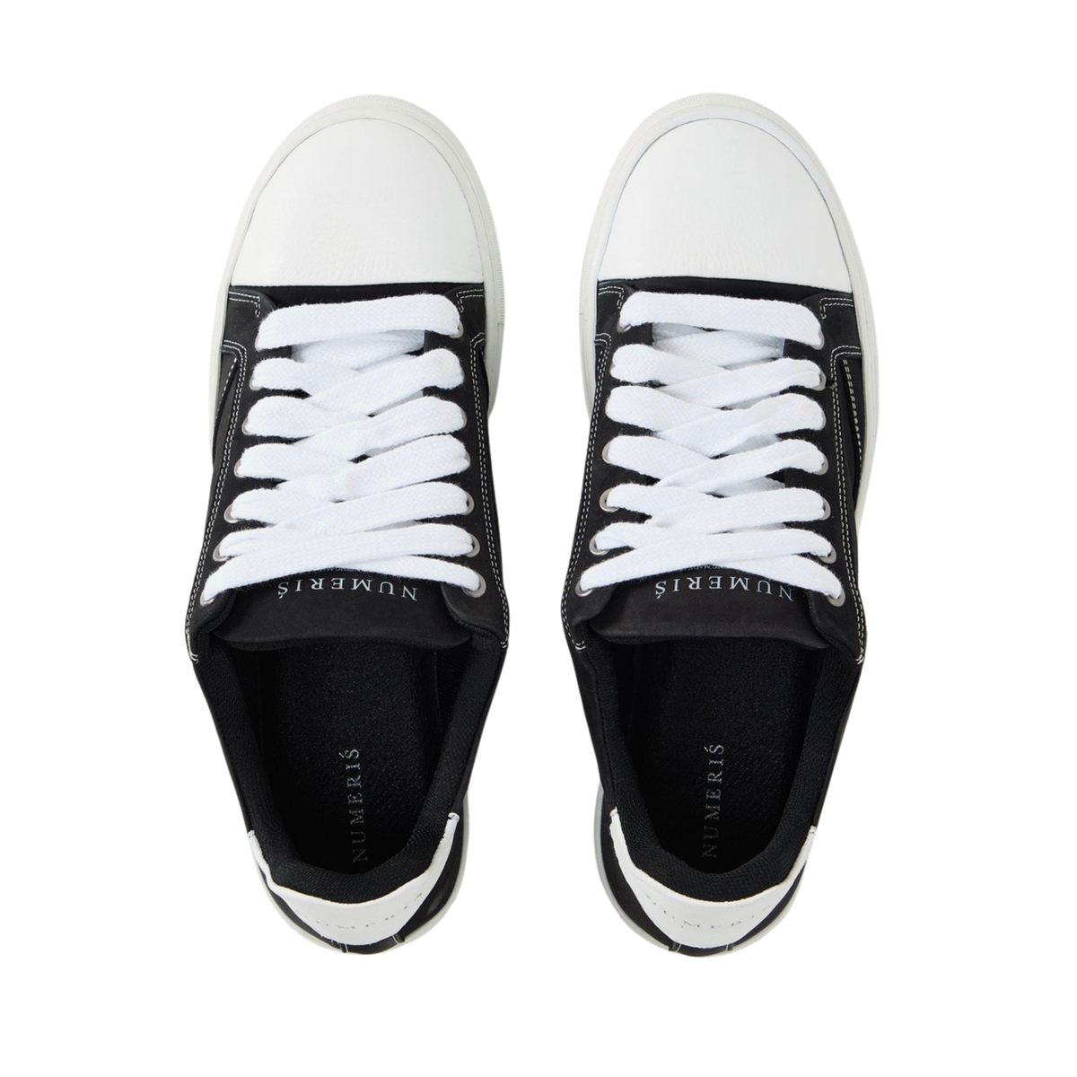 Numeris Contrast Canvas Low-Top Sneakers - Black/White