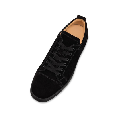 Christian Louboutin Louis Junior Black Suede Sneakers