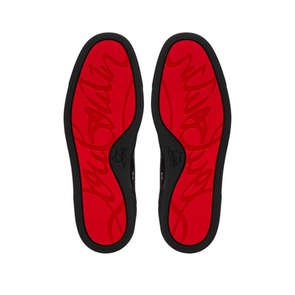 Christian Louboutin Louis Junior Black Suede Sneakers
