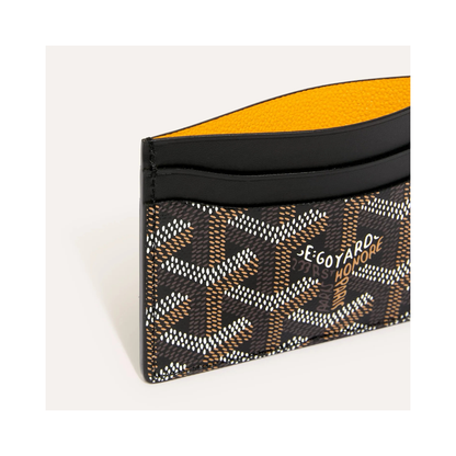 Goyard Saint Sulpice Black Tan Card Holder