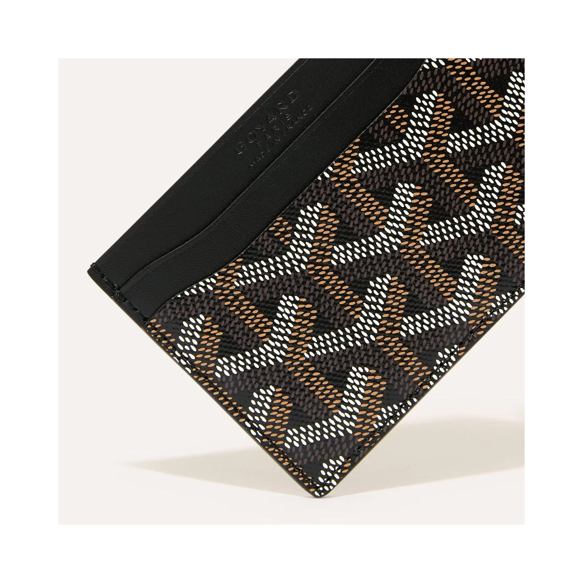 Goyard Saint Sulpice Black Tan Card Holder