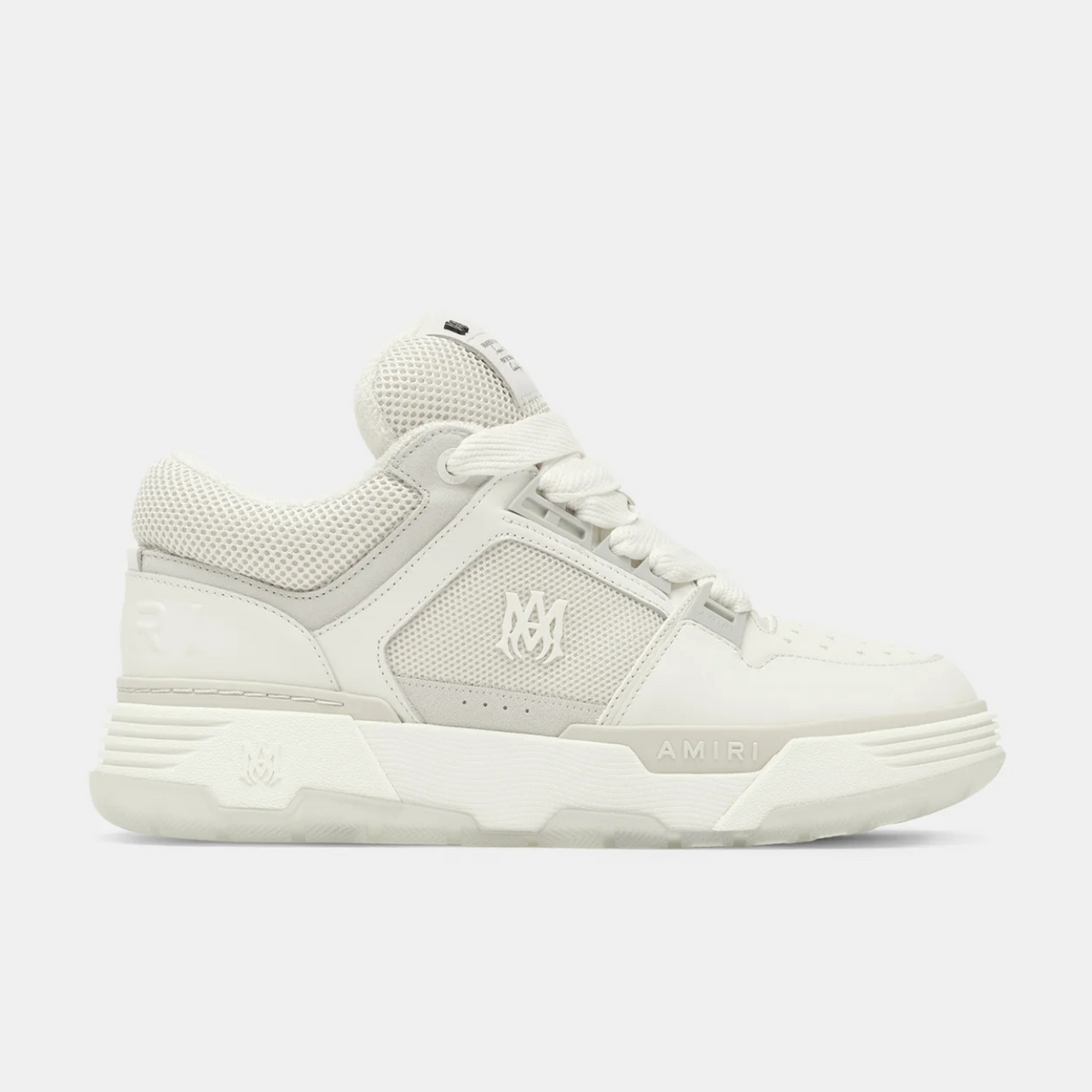 AMIRI MA-1 White Grey Leather Mesh Sneakers