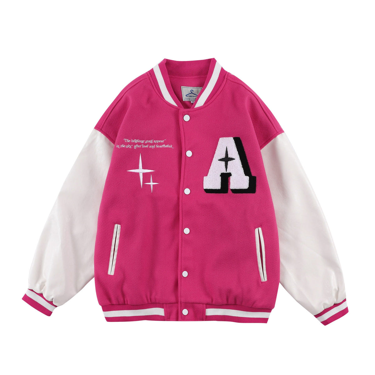 Valentine's Day Jacket Love Embroidered Baseball Uniform Coat for Men and Women