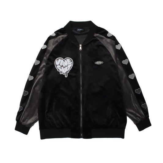 Valentine's Day Jacket Velvet Fabric Love Picture Couple's Outerwear Top Coat