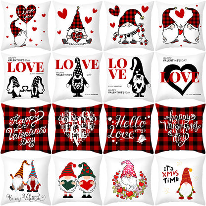 Valentine 'S Day Pillow Covers 4 Piece Random Styles Together, Home Festival Gift Pillow Cushion Cover