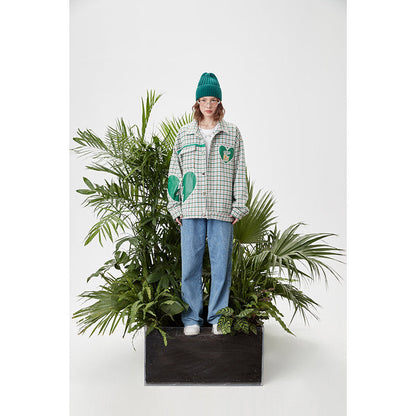 Valentine's Day Jacket Campus Love Pattern Youth Casual Jacket Men and Women