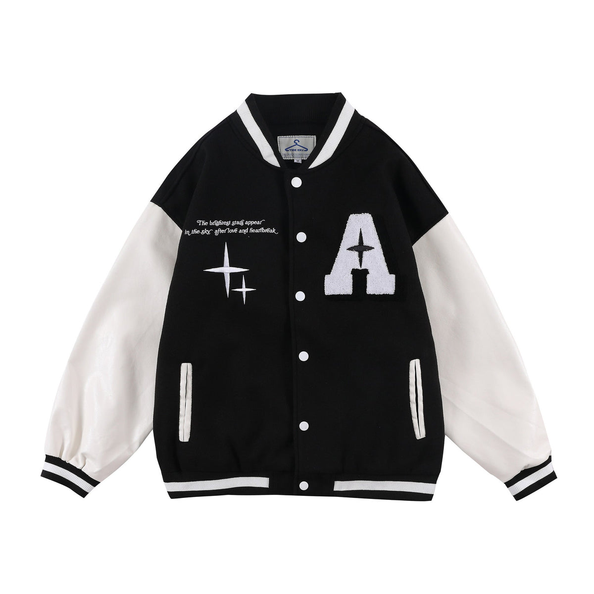 Valentine's Day Jacket Love Embroidered Baseball Uniform Coat for Men and Women