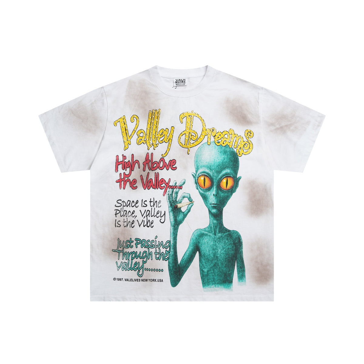 Valeforever Vale T Shirts Fashion Hotfix rhinestones Wash Short Sleeves