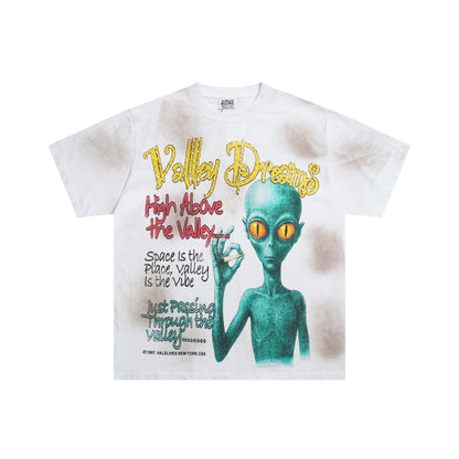 Valeforever Vale T Shirts Fashion Hotfix rhinestones Wash Short Sleeves