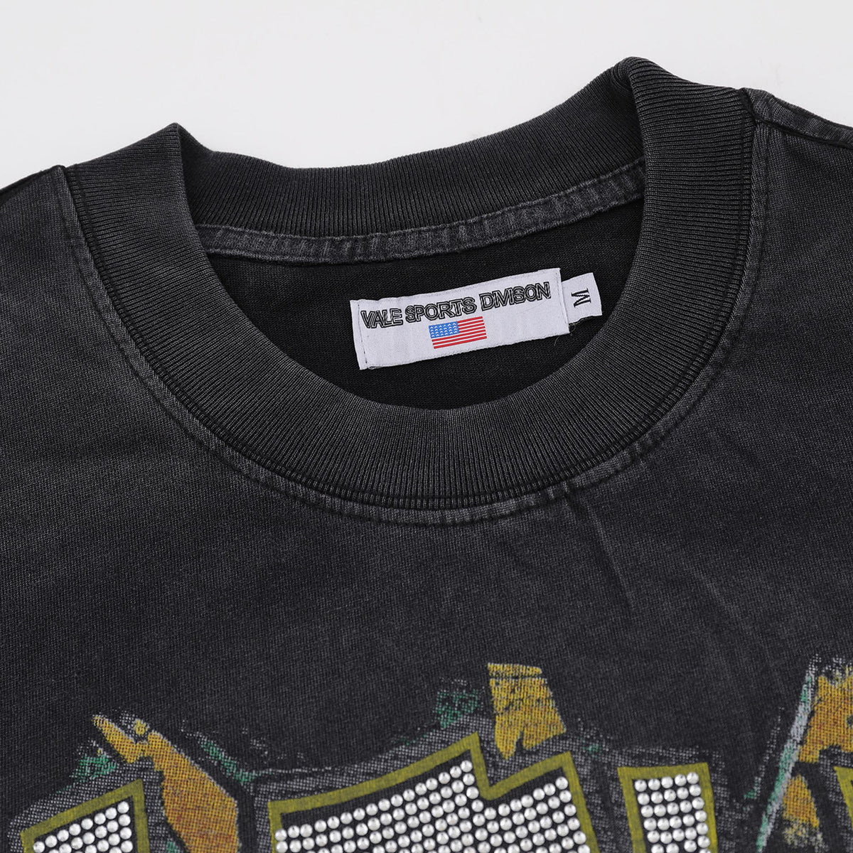 Valeforever Vale T Shirts Hotfix rhinestones Cotton Short Sleeves