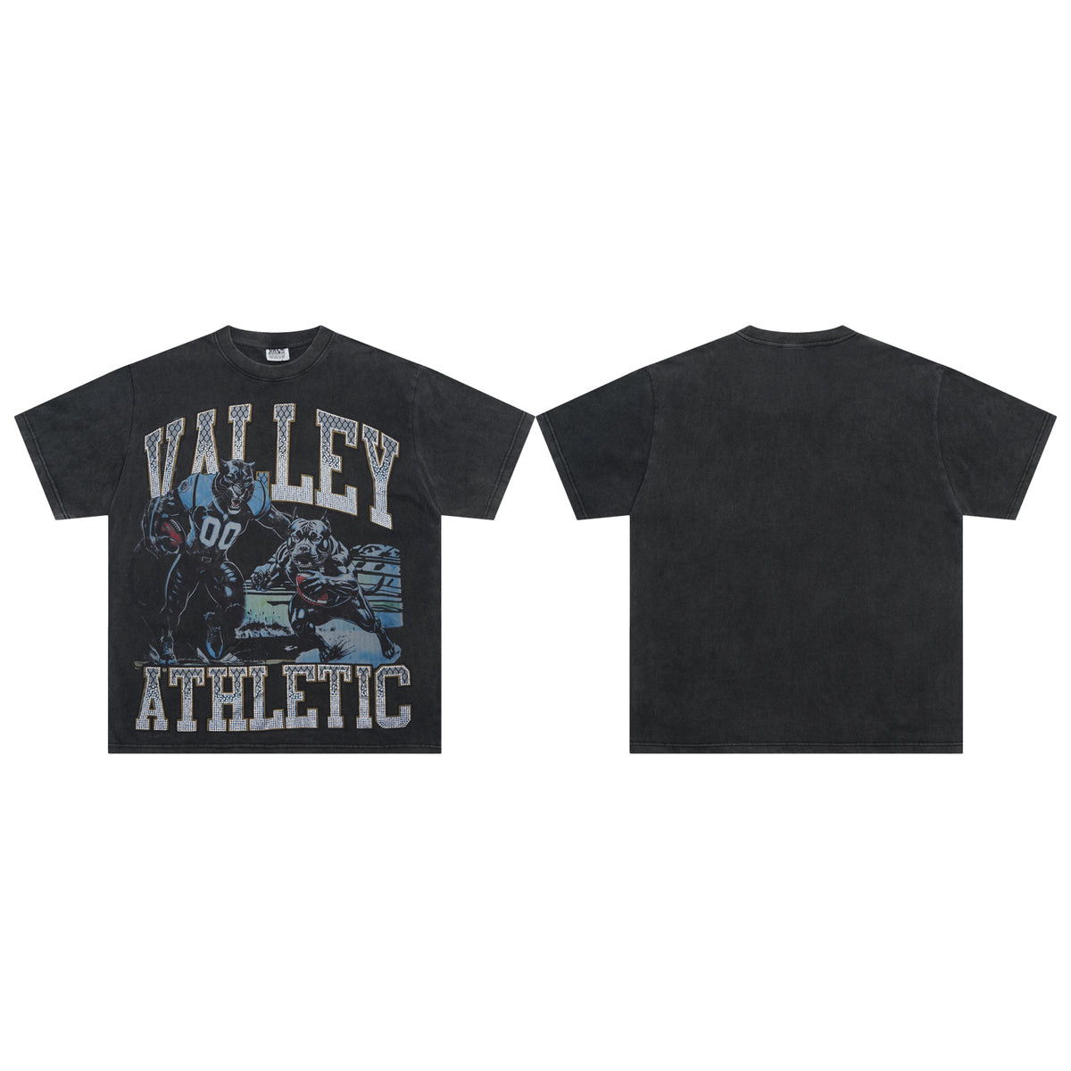 Valeforever Vale T Shirts Hotfix rhinestones Cotton Short Sleeves