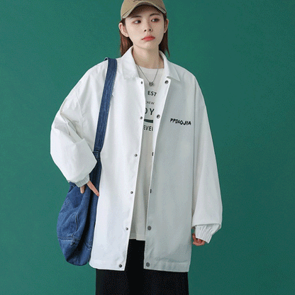 Valentine's Day Jacket Autumn Blue Background Heart Shape Printed plus Size Casual Men's Jacket