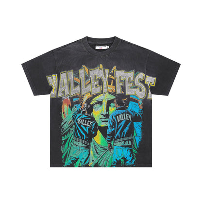 Valeforever Vale T Shirts Hotfix rhinestones Cotton Short Sleeves