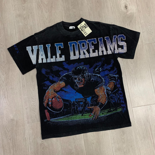 Valeforever Vale T Shirts Hotfix rhinestones Splicing Water Sleeve