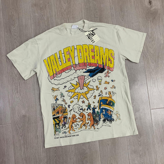Valeforever Vale T Shirts Hotfix rhinestones Wash Short Sleeves
