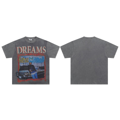 Valeforever Vale T Shirts Hotfix rhinestones Wash Water Ma Liu Cotton Short Sleeves