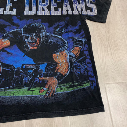 Valeforever Vale T Shirts Hotfix rhinestones Splicing Water Sleeve